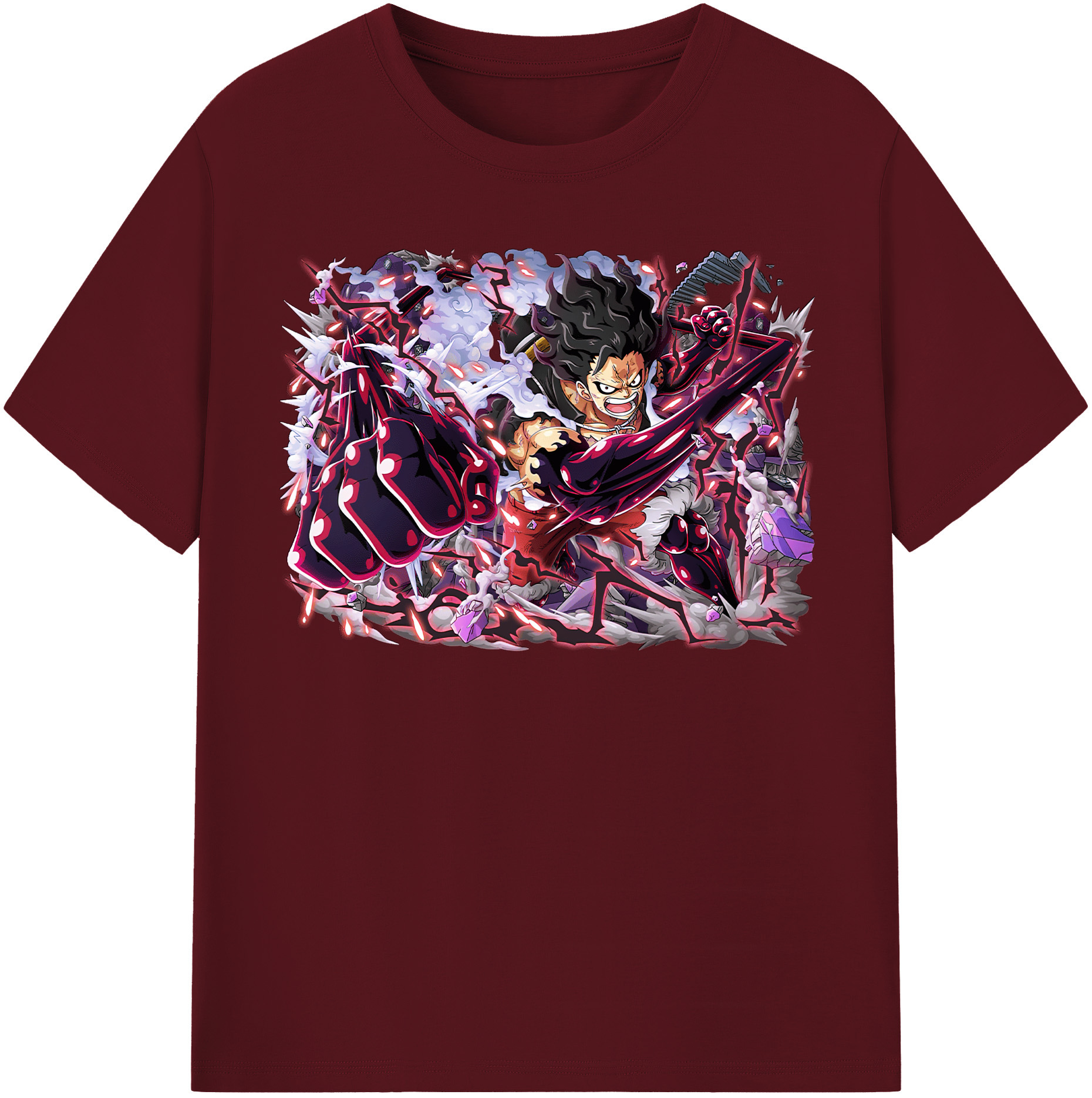 ワンピース モンキー・D・ルフィ ONE PIECE Monkey D. Luffy 綿100％半袖Tシャツ（フロントプリント）
